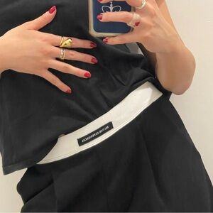 Thrifted Trouser-like Pants with Elastic on Waist